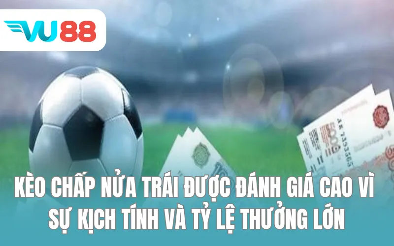 Kèo chấp nửa trái được đánh giá cao vì sự kịch tính và tỷ lệ thưởng lớn